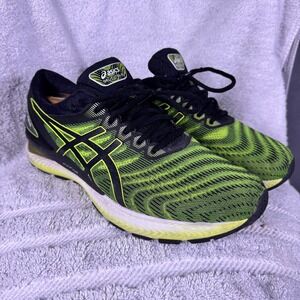 ASICS Mens 12.5 Shoes GEL NIMBUS 22 1011A680 neon yellow green Running